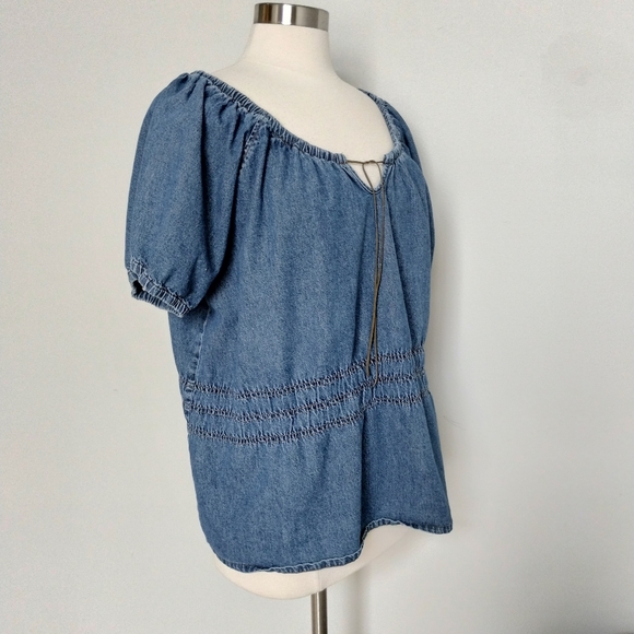 CAROLINA BLUES Top Denim 22W - Picture 4 of 10
